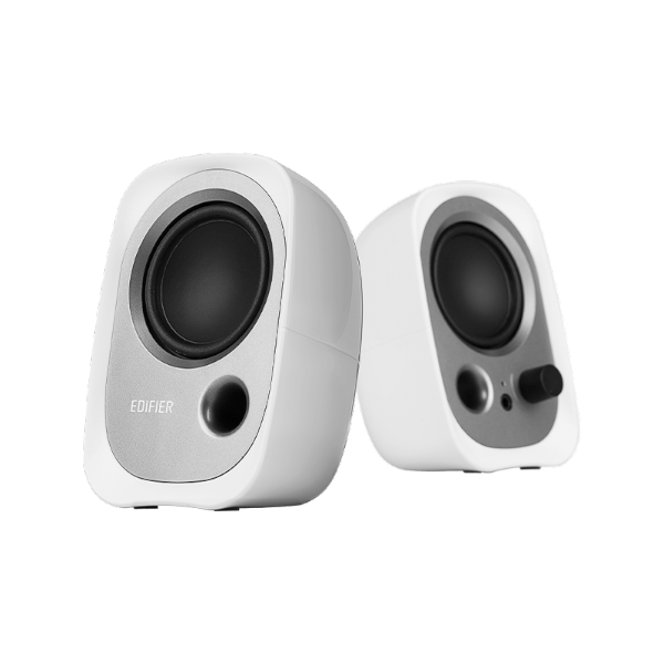 רמקולים Edifier R12U White USB Compact Speakers 4W RMS AUX | PC SQUAD