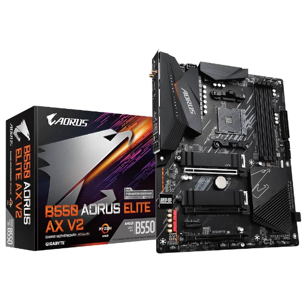 לוח אם GIGABYTE B550 AORUS ELITE AX V2 RGB | PC SQUAD