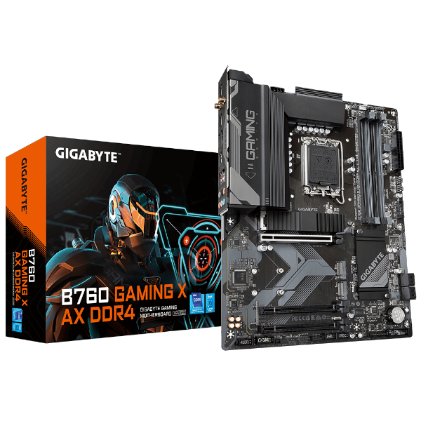 לוח Gigabyte B760 GAMING X AX DDR4 WIFI 6E BT PCIE 4.0 ATX REV1.2 | PC SQUAD