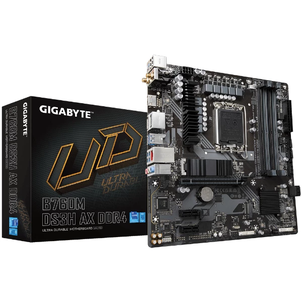 לוח Gigabyte B760M DS3H AX DDR4 1.2 Micro-ATX WIFI6 LGA1700 | PC SQUAD