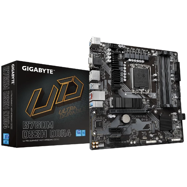 לוח Gigabyte B760M DS3H DDR4 LGA1700 MultiviewX4 Micro-Atx | PC SQUAD