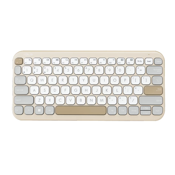מקלדת אלחוטית ASUS Marshmallow Keyboard KW100 BT Oat Milk | PC SQUAD