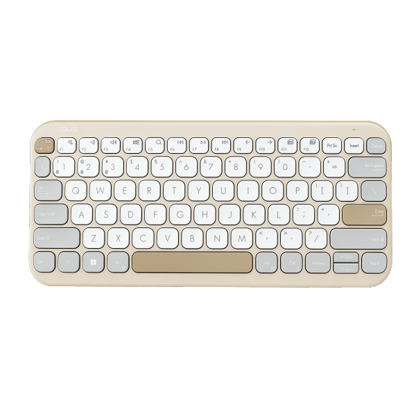 מקלדת אלחוטית ASUS Marshmallow Keyboard KW100 BT Oat Milk | PC SQUAD