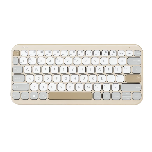 מקלדת אלחוטית ASUS Marshmallow Keyboard KW100 BT Oat Milk | PC SQUAD