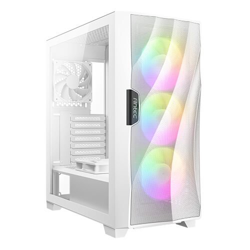 מארז לבן ANTEC DF700 FLUX Tempered Glass RGB Mid tower Black Case | PC SQUAD