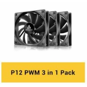 מאורר למארז Antec P12 PWM 120mm Hydraulic Bearing 4 Pin 3PACK BLK | PC SQUAD