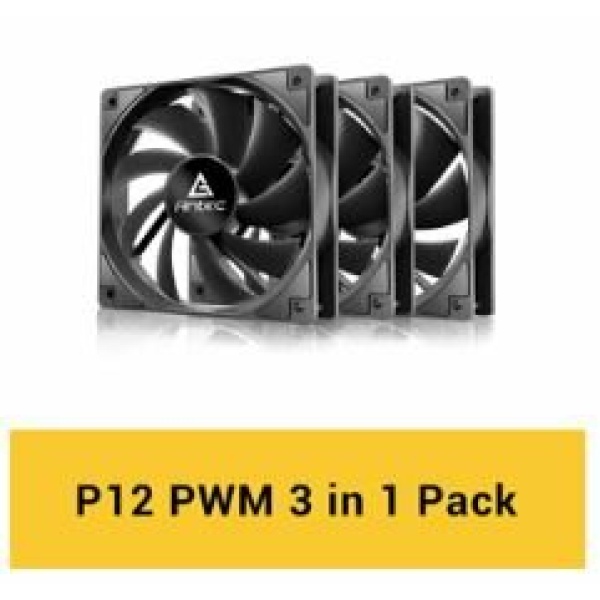מאורר למארז Antec P12 PWM 120mm Hydraulic Bearing 4 Pin 3PACK BLK | PC SQUAD