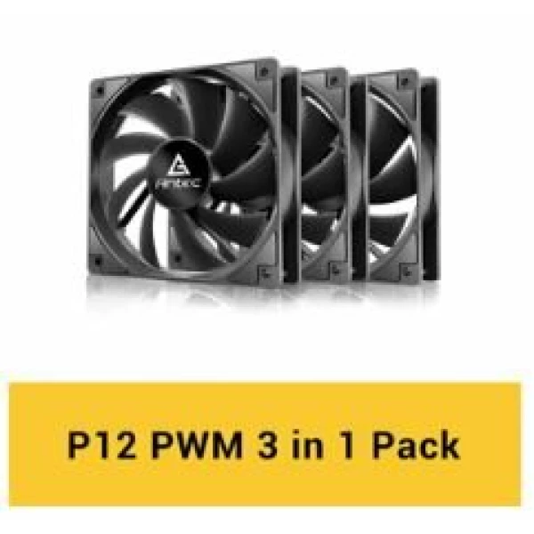 מאורר למארז Antec P12 PWM 120mm Hydraulic Bearing 4 Pin 3PACK BLK | PC SQUAD