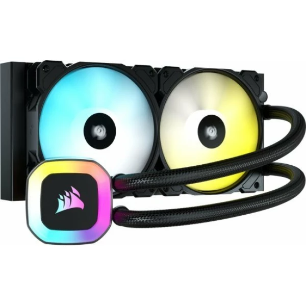 קירור נוזלי Corsair H100 RGB 240mm Liquid CPU Cooler | PC SQUAD