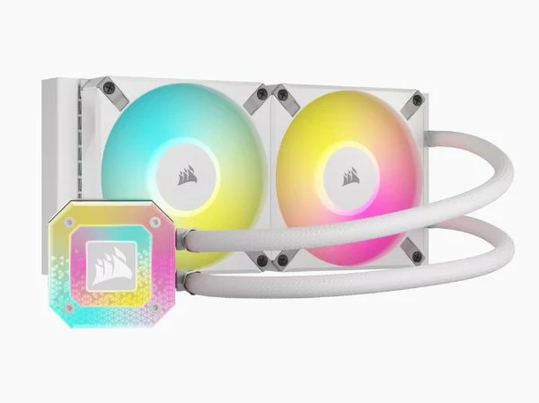 קירור Corsair iCUE H100i ELITE CAPELLIX XT Liquid Cooler White | PC SQUAD
