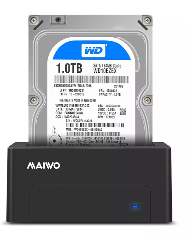תחנת עגינה לדיסק בודד 3.5/2.5 MAIVO Single HDD DOCKING STATION | PC SQUAD
