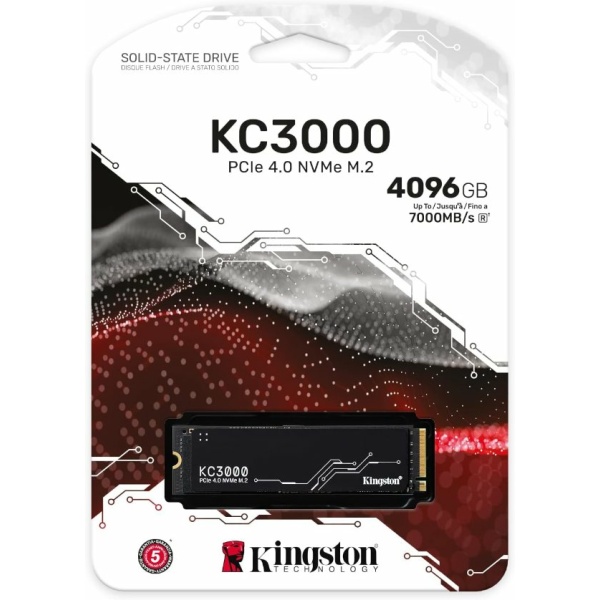 דיסק פנימי Kingston KC3000 4096GB NVME Gen4 7000/7000 R/W | PC SQUAD