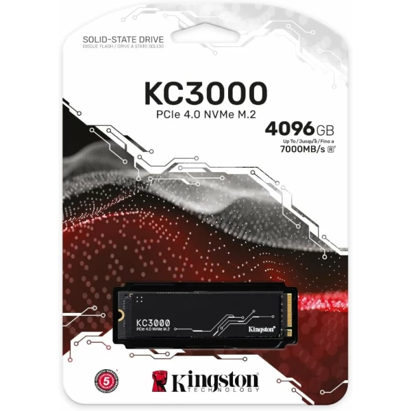 דיסק פנימי Kingston KC3000 4096GB NVME Gen4 7000/7000 R/W | PC SQUAD