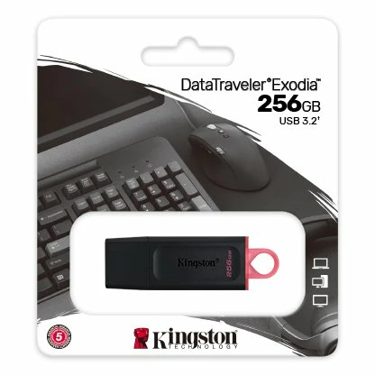 זכרון נייד Kingstone DataTraveler Exodia 256GB USB 3.2 | PC SQUAD