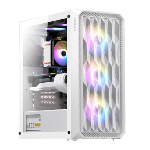 מארז Antec NX292 Mid Tower up to E-ATX MB 3X120MM RGB White | PC SQUAD