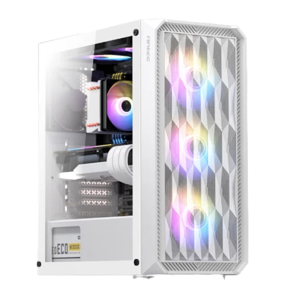 מארז Antec NX292 Mid Tower up to E-ATX MB 3X120MM RGB White | PC SQUAD