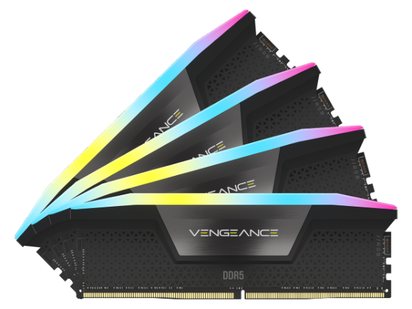 ז. לנייח CORSAIR VENGEANCE RGB 64GB 4x16GB DDR5 6200MHz C32 | PC SQUAD