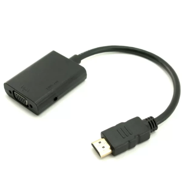 מתאם HDMI To VGA With Audio Output Adapter | PC SQUAD