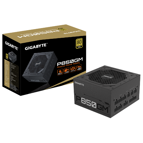 ספק כח GIGABYTE P850GM ATX V12 120mm Fan 80 plus GOLD | PC SQUAD
