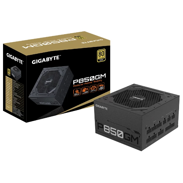 ספק כח GIGABYTE P850GM ATX V12 120mm Fan 80 plus GOLD | PC SQUAD