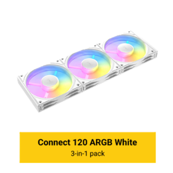 מאוררים למארז ANTEC Connect C120 ARGB WHITE 3PK | PC SQUAD