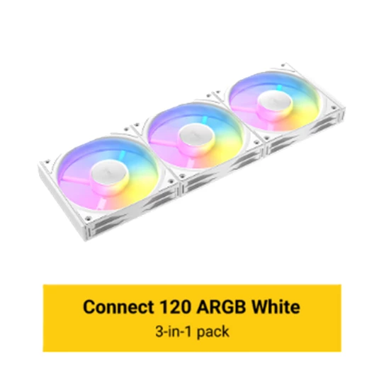 מאוררים למארז ANTEC Connect C120 ARGB WHITE 3PK | PC SQUAD