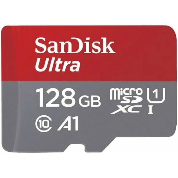כרטיס זכרון SanDisk 128GB Ultra microSDXC UHS-I Up to 140MB/s C10