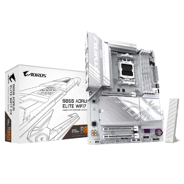 לוח אם GIGABYTE B850 AORUS ELITE WIFI7 ICE DDR5 AM5 BT 2.5GBE LAN