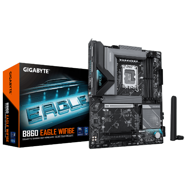 לוח למעבד דור 15 Gigabyte B860 EAGLE WIFI6E ATX 2.5GB LAN