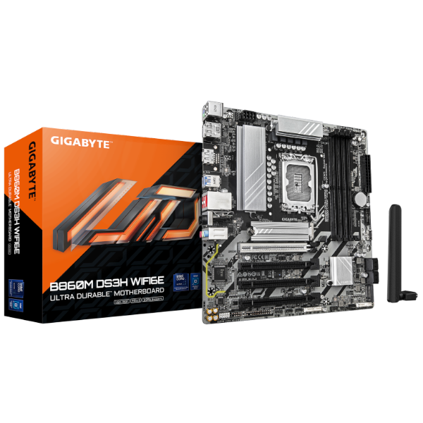 לוח לאינטל דור 15 Gigabyte B860M DS3H Micro-ATX WIFI BT DDR5
