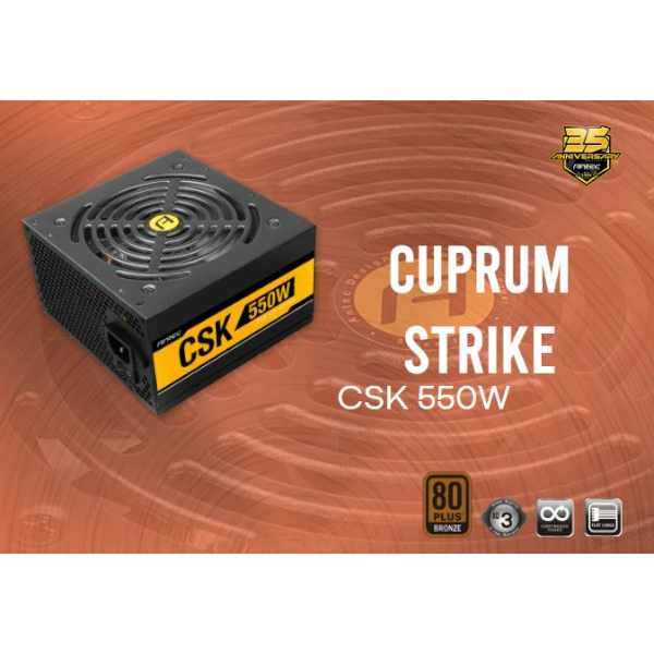 ספק כוח ANTEC CSK 550W 80 Plus Bronze Non Modular120mm Fan Atx