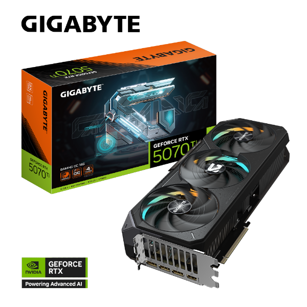 כרטיס מסך GIGABYTE GeForce RTX 5070 Ti GAMING OC 16G