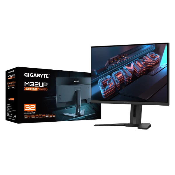 מסך שטוח Gigabyte M32UP 31.5 SS IPS 1ms 4K UHD 160Hz KVM HDR400