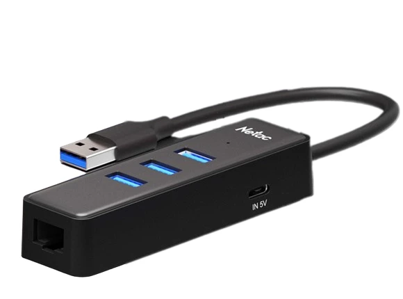 כרטיס רשת ומפצל Netac 1GB Net card and aplitter usb 3.0