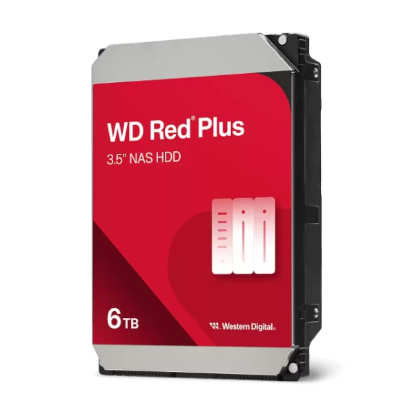 דיסק פנימי WD Red Plus 6TB NAS HDD 3.5 5400RPM SATA III
