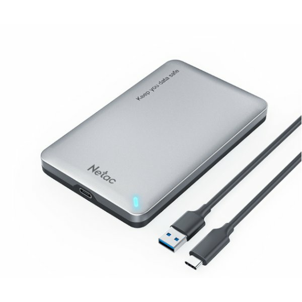 קופסא חיצונית לדיסק Netac USB Type-C/A 2.5 Inch SATA HDD Case