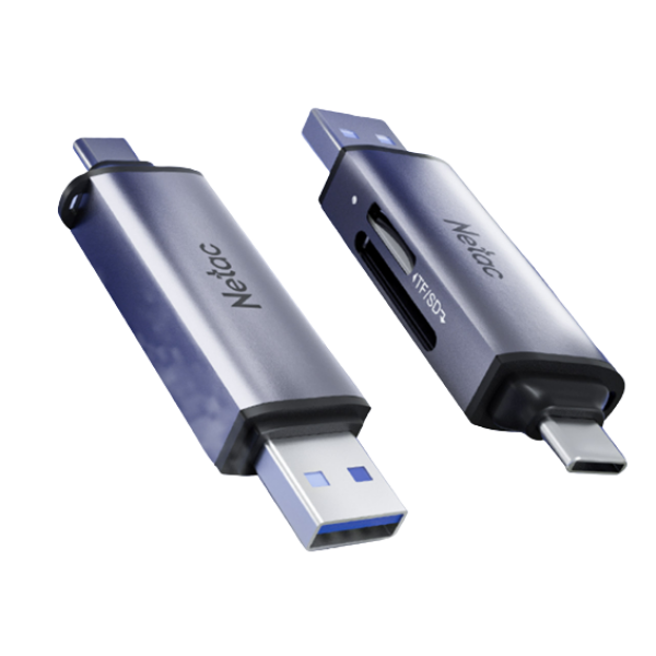 קורא כרטיסים Netac Card READER WK13 USB3.0+TYPE-C Msd/SD