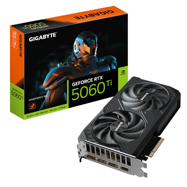 כרטיס מסך Gigabyte RTX 5060 Ti WindForce 2 16GB