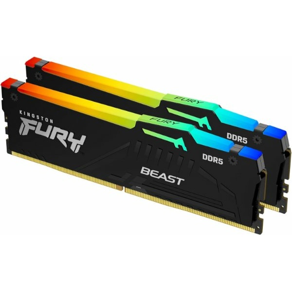 זכרונות KINGSTON FURY BEAST RGB 32GB 2X16GB 6000MHZ CL36 EXPO/XMP