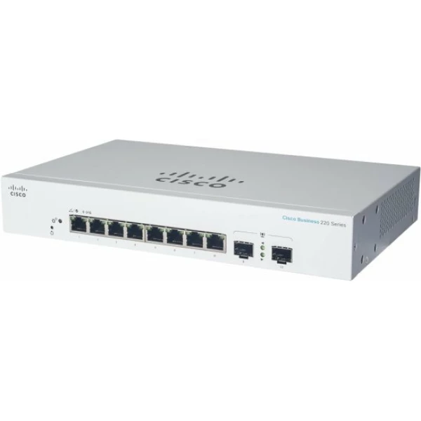 מתג מנוהל CISCO CBS220-8FP-E-2G-EU 8 PORT Gigabit POE MANAGED