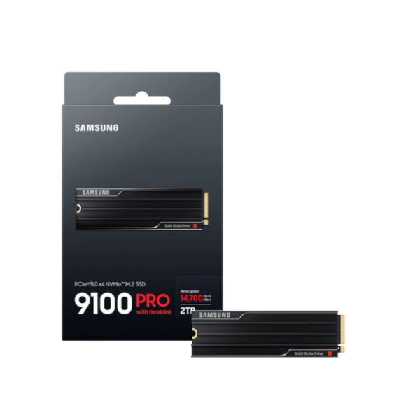 דיסק פנימי Samsung 9100 PRO W Heatsink 2TB Gen5 M.2 NVME 2.0