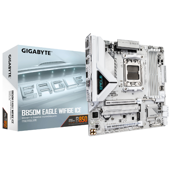 לוח אם GIGABYTE B850M EAGLE WIFI6E ICE M-ATX DDR5 AM5 BT 2.5GB