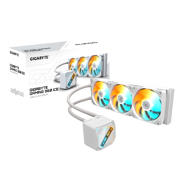 קירור נוזלי משולש Gigabyte Gaming 360 ICE 3XARGB 120MM Fan White