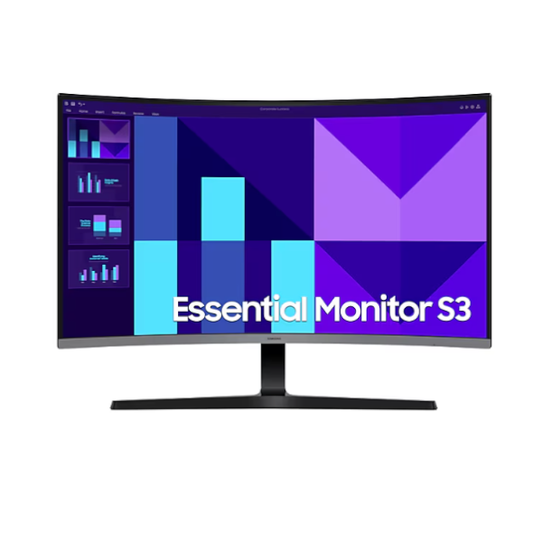 מסך קעור Samsung 32 S3 Essential Monitor FHD 100Hz 4Ms VA Black