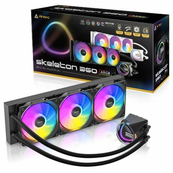 קירור נוזלי משולש Antec SKELETON 360 ARGB Black INTEL/AMD