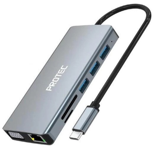 Protec 12-in-1 DM300 USB-C Hub HDMI ×2